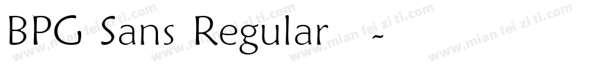 BPG Sans Regular字体字体转换